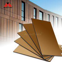 Panneaux ACP Alumtimes à finition miroir ignifuges pour terrasses, ossatures, revêtements, plaques composites aluminium-plastique, murs extérieurs