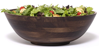 Premium grote houten schaal, sterke decoratieve walnoot houten salade schaal voor KitchenAid