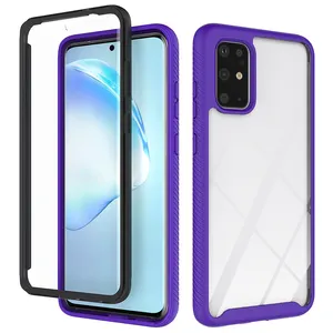 Capa protetora de tpu híbrido de corpo inteiro, película antichoque para celular samsung galaxy s20 plus, acessórios à prova de choque