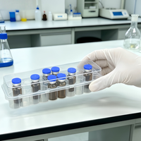 Boîte à peptides en plastique transparent OEM de 3 ml, lot de 24, étui de rangement pour peptides, résistant aux chocs, compatible réfrigérateur, design modulaire, haute qualité, logo personnalisé