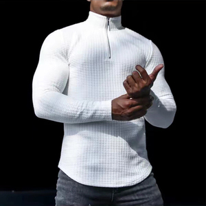 Custom Hoge Kwaliteit Heren Sport Activiteiten Met Lange Mouwen T-Shirt Snel Droog Training Heren Gym Sport Pullover - Product Image 1