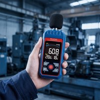 Dongcheng Noise Meter Decibel Detector Household Noise Monitor Handheld High-Precision Testing Instrument Temperature Humidity