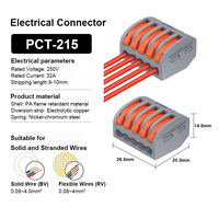 Tuas kawat konektor mur 28-12AWG listrik 2/3/4/5 Port konektor listrik untuk kabel padat dan untai