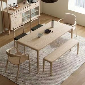Mesa de comedor de madera maciza de nogal negro norteamericano y fresno con unión de mortaja y espiga, mesa de té para el hogar, mesa de escritorio de madera original - Product Image 2