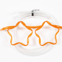Pailles à boire réutilisables en plastique de qualité alimentaire, couleur personnalisée, écologiques, pour fêtes, avec un design amusant et original et une forme bouclée