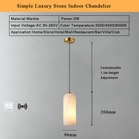 Lustre créatif suspendu en marbre, petit plafonnier pour la maison, l'exposition de mode, le musée, la galerie, l'espace artistique, la décoration