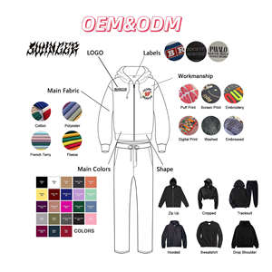 Herbst-Winter-Kleidung für Damen Y2k-Bekleidung Pelz-Kapuzen-Waffeljacke und Hose Loungewear für Große Mädchen Individuelles Logo 2-Teiliges Damen-Set - Product Image 3