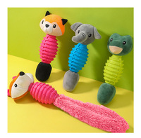 Jouet à mâcher en peluche durable pour chien résistant aux morsures molaire à mâcher TPR Cartoon Animal Pet Supplies