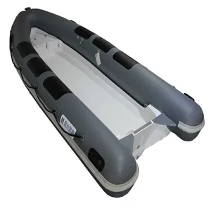 Kayak de pesca de alta calidad, de 16 pies casco de aluminio, barco RIB 480, Bote inflable rígido plegable para pesca