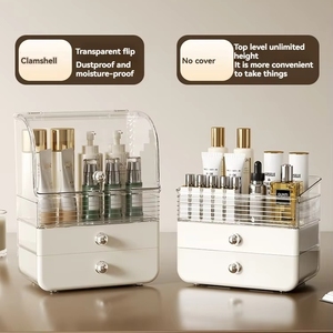 Caja de Almacenamiento de Cosméticos Premium YHYP, Estuche de Maquillaje a Prueba de Polvo, Organizador de Labiales y Productos para el Cuidado de la Piel, Gabinete de Escritorio, Tocador, Plástico PP - Product Image 5