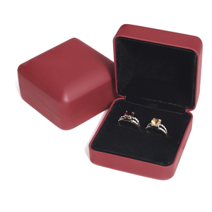 High-End Customized Leather Jewelry <b>Box</b> Iron <b>Ring</b> Necklace Pendant <b>Box</b> Bracelet Velvet Packaging Square <b>Box</b> Wholesale - Product Image 5