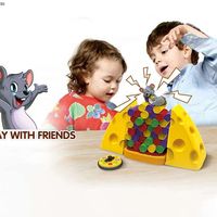 Jeu de société interactif HTL Interactive Mouse Stacks Cheese Board Game, jeu de stratégie éducatif pour enfants, jeu de table pour bataille parent-enfant