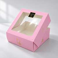 Boîtes à pâtisserie personnalisées en gros de qualité alimentaire, jolies boîtes à biscuits jetables avec fenêtre, boîtes en papier jetables