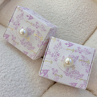 Boîte cadeau carrée artisanale peinte à la main pour mariage, avec motif de perles, idéale pour bonbons et gâteaux de mariage - Collection Fêtes Chinoises