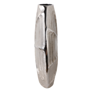 Vaso moderno in metallo con motivo a conchiglia per l'arredamento di soggiorno, casa e ufficio - Product Image 3