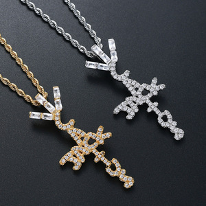 Collana Hip Hop con ciondolo da laboratorio con ciondolo a croce <span class=keywords><strong>Cactus</strong></span> Jack ciondolo Hip Hop - Product Image 3
