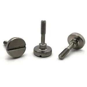 Knurled Thumb Screw Brass Aluminum Metal Black Custom Knob Screws M6 M3 Flat Head Stainless Steel Thumb Screw