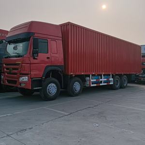 Truk bertugas berat tangan kedua HOWO8x4 kendaraan transportasi kargo 9.6 meter kendaraan kargo kontainer emisi Euro III - Product Image 2
