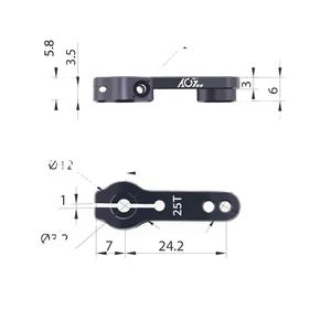 HSS20P2 Aluminum Light Weight 25T Spline High <b>Horn</b>/Arm for Standard/Low Profile Expert - Product Image 5