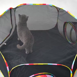 Tunnel per animali domestici pieghevole da esterno, <span class=keywords><strong>recinto</strong></span> colorato in rete per <span class=keywords><strong>gatti</strong></span>, casetta gioco per <span class=keywords><strong>gatti</strong></span>, all'ingrosso - Product Image 5