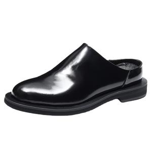 รองเท้าหนังผู้ชายแบบกึ่งกางเกงทรงใหม่ทันสมัย หนังแท้ พื้นหนา ด้านหน้าเงางาม ทันสมัย สไตล์ลำลอง - Product Image 5