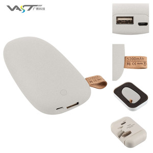 ¡2019 nueva llegada piedra forma única venta al por mayor banco de potencia 5200 mah capacidad Real total! - Product Image 3
