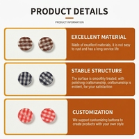 Boutons carrés en résine écologique lavables, à deux trous, à motif à carreaux, pour chemises, vêtements pour bébés, artisanat DIY, vente en gros