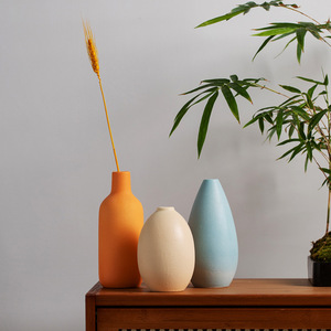 Vaso in ceramica set <span class=keywords><strong>di</strong></span> tre pezzi vaso bianco decorazione arredi e decorazioni per la casa <span class=keywords><strong>di</strong></span> fiori moderni vaso <span class=keywords><strong>di</strong></span> fiori - Product Image 2