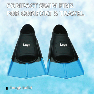 YUELAIKE Pinne da Nuoto Professionali in Silicone Blu, Antiscivolo, Comode e Durevoli, per Adulti, Compatte per Viaggi, Snorkeling, Uso in Terra e in <span class=keywords><strong>Mare</strong></span> - Product Image 2