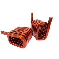 Bobine d'induction carrée à âme d'air en fil de cuivre plat, 6-7 tours, pour carte de commande ZVS 5-12V, chauffage haute fréquence DIY
