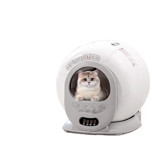 Bac à litière automatique intelligent pour chat, design carré, 65L, en plastique, sans poussière, contrôle des odeurs, nettoyage facile, système fermé pour chats - Product Image 3