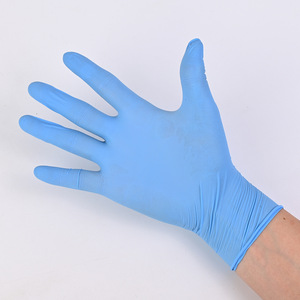 Guantes de nitrilo desechables Aisger Medical Devices, azules, gruesos, sin polvo, no estériles, para uso industrial y médico. - Product Image 1