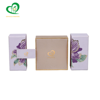 Boîte de papier biodégradable de luxe de haute qualité emballage doublé de carte d'or en gros pour la nourriture de sucrerie de gâteau de tasse de chocolat