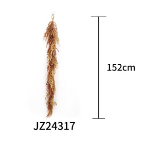 Automne Couleurs 152cm Doux PE Limité Stéréoscopique Emballage Artificielle Feuille De Lierre Plante Vigne De Mariage Mur Décoratif Préservé - Product Image 6