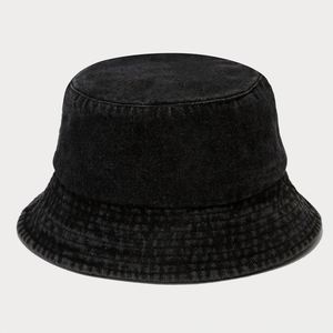 2025 New Retro Washed Cotton Denim Bucket <b>Hat</b> Spring Summer Sunshade Sun <b>Hat</b> Solid Color Bucket <b>Hat</b> <b>for</b> Women Men - Product Image 6