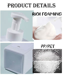 <span class=keywords><strong>Botella</strong></span> de Plástico PET con Diseño de <span class=keywords><strong>Pata</strong></span> de Flor y Espuma, con Bomba Dosificadora de Champú, Personalizable - Product Image 5