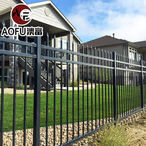Wholesale Customizable Anti Rust Galvanized Steel Fencing 6ftx8ft Black Metal <strong>Garden</strong> Zinc Iron Fence Wrought Iron Fence - Product Image 2