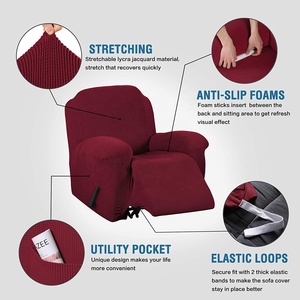Fundas de sofá <span class=keywords><strong>reclinables</strong></span> de punto, funda de Sillón relajante, Protector de sofá elástico, salón, hogar, mascotas, antiarañazos - Product Image 4