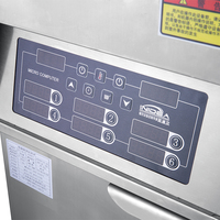 Grande friteuse électrique à poulet avec contrôle intelligent, élévateur de panier, qualité commerciale, 9KW, acier inoxydable, design fin, 18L, pour hôtels