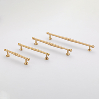 Poignées de meuble de cuisine en laiton massif de style européen, tirants de tiroir pour maison, villa, armoire, placard, barre de tirage longue