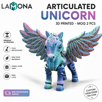 Cheval Articulé Flexible Fantaisie en Gros, Jouet Sensoriel Anti-Stress Arc-en-ciel Magique, Jouet Éducatif de Dextérité Manuelle, MOQ 2 pièces Lamona