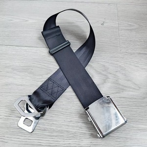 Adjustable Universal Four-Directional Aircraft Seat Belt Extender with Plastic & Steel Construction Black/Silver Color - Product Image 2