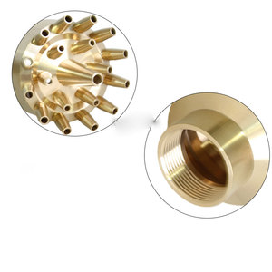 1 \ "1-1/2 \" Kuningan 3 lapis air mancur bunga kepala mulut pipa produk taman batu - Product Image 4