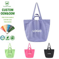 Sac fourre-tout en toile pour femmes, sacs fourre-tout personnalisés en toile, style matelassé periwinkle, grande taille, OEM, vente au détail, shopping quotidien, approvisionnement en gros