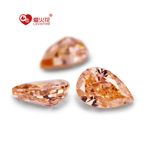 Chất Lượng Hàng Đầu 5A + Nghiền Đá Cắt Cam Thay Đổi Tăng/Vivid Orange Cubic Zirconia 3*5 Mm-14 * 18Mm Lê Hình Dạng Tổng Hợp Loose Đá Quý - Product Image 1