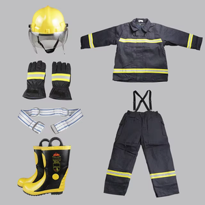 Vêtements de Sécurité <span class=keywords><strong>Pompier</strong></span> Bottes Casque Équipement Sauvetage d'Urgence Uniforme de Lutte contre l'Incendie Tenue d'Intervention - Product Image 3