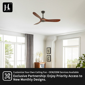 Wooden LED <b>ceiling</b> fan lamp <b>remote</b> <b>control</b> modern bedroom living room 6-speed reversible silent DC motor - Product Image 5