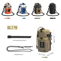 Sacoche de potence de vélo Rhinowalk 1L, porte-gobelet de vélo avec support de bouteille d'eau pour guidon, poches en filet pour téléphone, collations et équipement de bikepacking