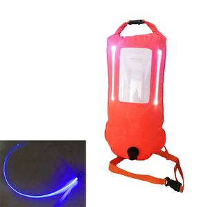 2025 oranye terang RPET TPU balon PVC pelampung renang untuk air terbuka baik Swimmer Tow Float lampu LED pelampung - Product Image 4