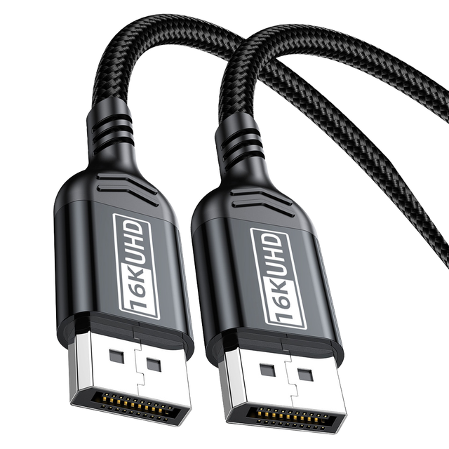 16K DP2.1 Cable 80Gbps High Speed 8K120Hz 4K240Hz HDR G-Sync FreeSync 1M 3M 5M Braided Cable for Gaming PC Monitor RTX 5090 4090